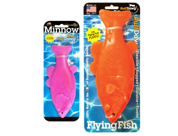 Ruff Dawg Flying Fish and Minnow Dog toys in package